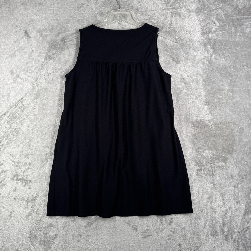 Eileen Fisher Dress Black‎ Sleeveless Pockets Casual Neutral Minimalist Size M - Picture 4 of 12